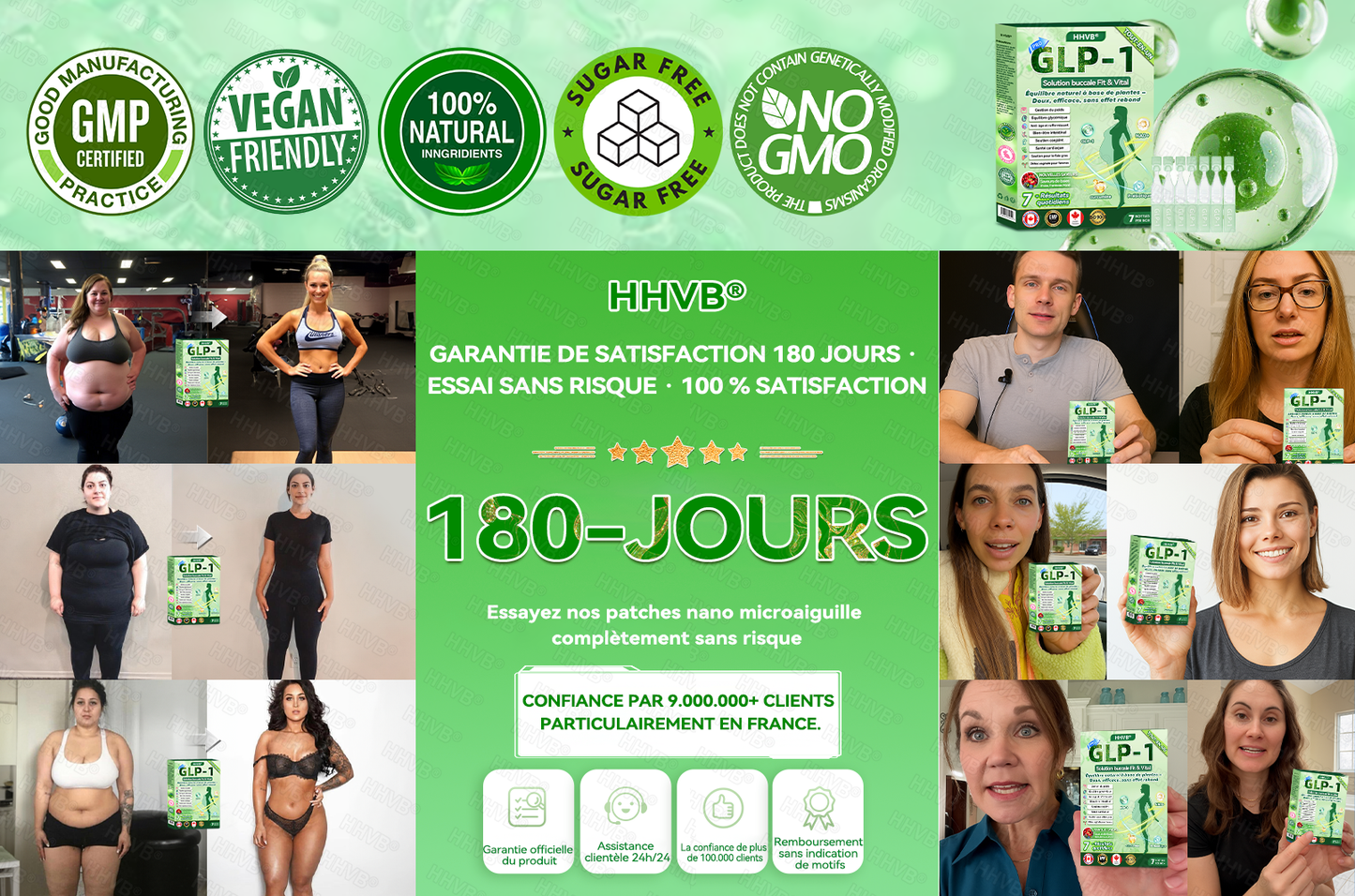 🇨🇦 Magasin Officiel | 𝐇𝐇𝐕𝐁® 🍀𝑁𝐴𝐷+ 𝐺𝐿𝑃-1 𝙎𝙤𝙡𝙪𝙩𝙞𝙤𝙣 𝙤𝙧𝙖𝙡𝙚 𝙩𝙤𝙪𝙩-𝙚𝙣-𝙪𝙣 𝙁𝙞𝙩&𝙑𝙞𝙩𝙖𝙡 – 1x/jour, résultats visibles en 7 jours ✅ Soutien pour obésité, cœur, diabète, sommeil, digestion et articulations